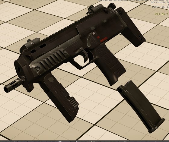 3d: HK MP7A1